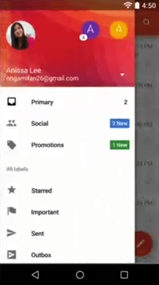 Imagen - La app de Gmail para Android unficará el correo de todas las cuentas