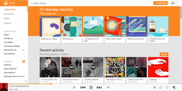 Google Play Music ahora selecciona música según el estado de ánimo