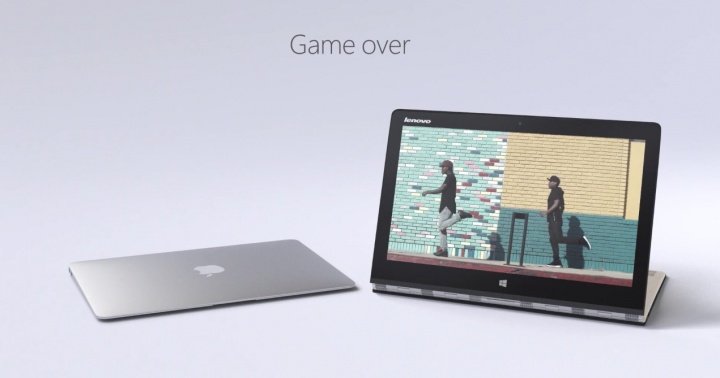 Lenovo ridiculiza al Mac Air en un anuncio comparándolo con el Yoga 3 Pro
