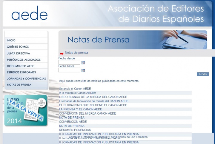 Hackean la web de AEDE por su "tasa Google"