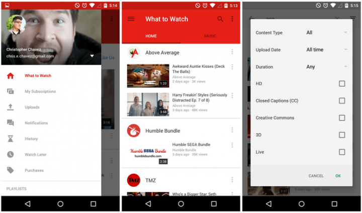 Imagen - YouTube para Android se renueva con la interfaz Material Design