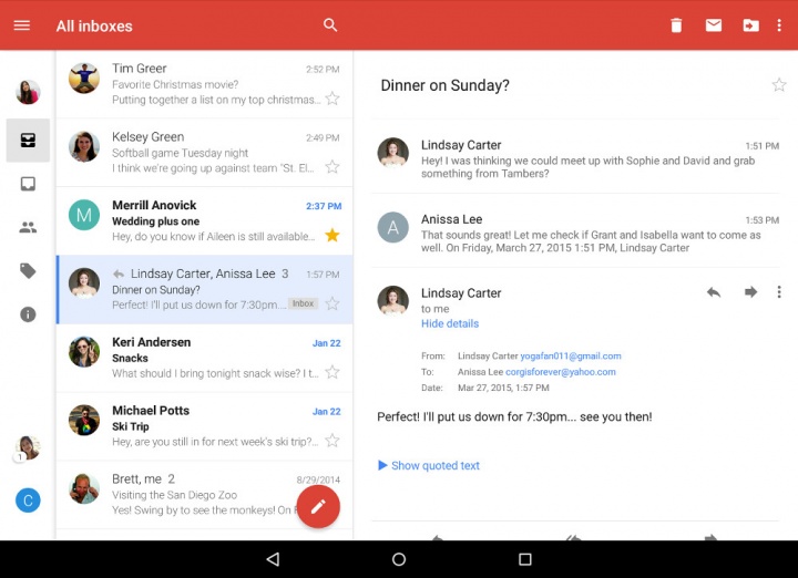 Imagen - Gmail para Android unifica las bandejas de entrada