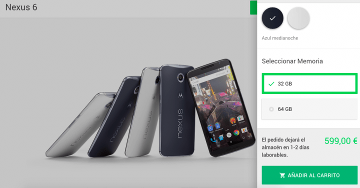 Imagen - Google rebaja 50 euros el Nexus 6, ahora disponible desde 599 euros