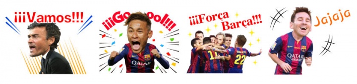 Imagen - Descarga los stickers para LINE de los jugadores del F.C. Barcelona