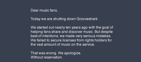 Imagen - Grooveshark cierra sus puertas