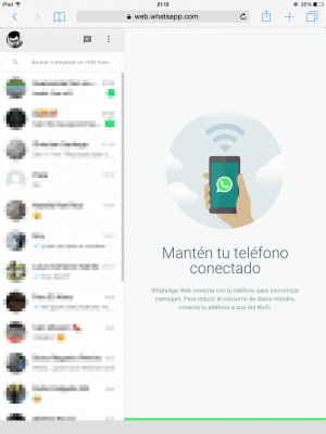 Imagen - Cómo utilizar WhatsApp Web en el iPad