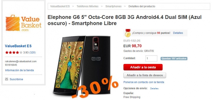 Imagen - Compra el Elephone G6 en oferta por 88 euros