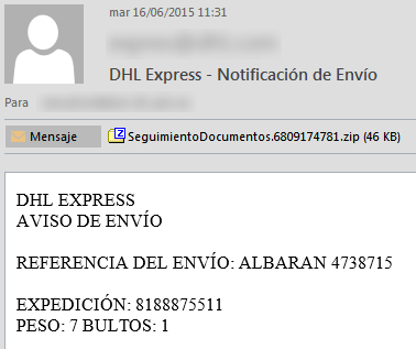 Imagen - Un falso email de DHL Express te infecta con malware