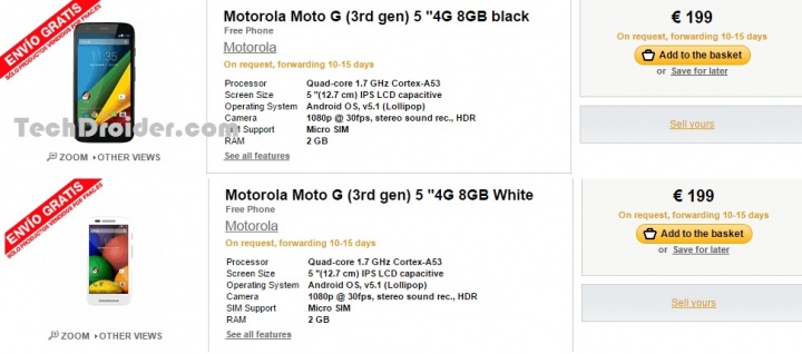 Imagen - Moto G 2015, especificaciones y precio filtrados en una web española