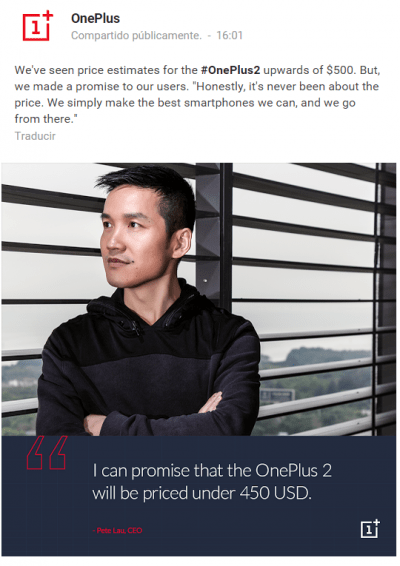 Imagen - OnePlus 2 costará menos de 450 dólares