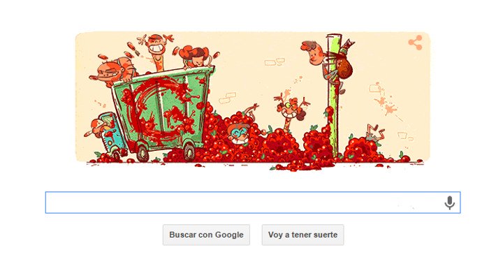 Google celebra con un Doodle el 70 aniversario de la Tomatina