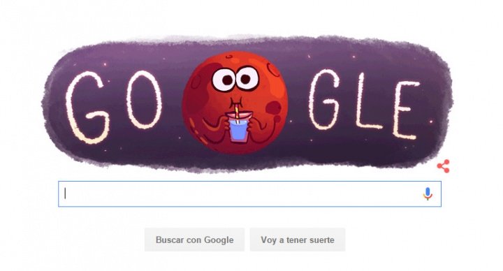 Google celebra el descubrimiento de agua en Marte con un Doodle