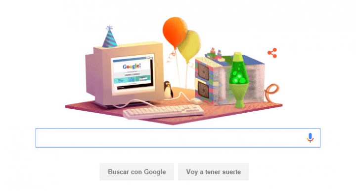 Google celebra su 17° aniversario con un doodle