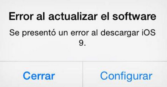 Imagen - Problemas para actualizar a iOS 9: &quot;Error al actualizar el software&quot;