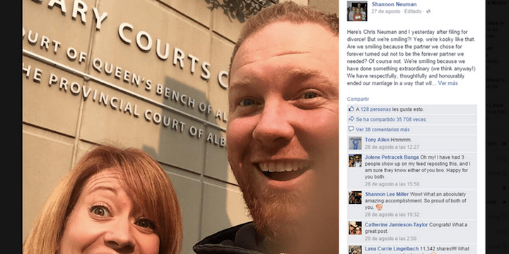 Celebran con un selfie su divorcio y se hace viral