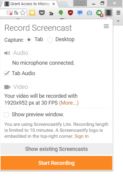 Imagen - Screencastify, la extensión de Chrome para grabar la pantalla de tu ordenador gratis