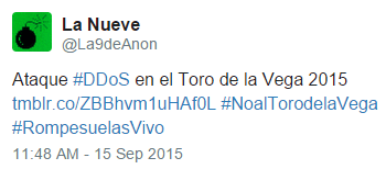 Imagen - Anonymous ataca la web de Tordesillas en protesta por el Toro de la Vega
