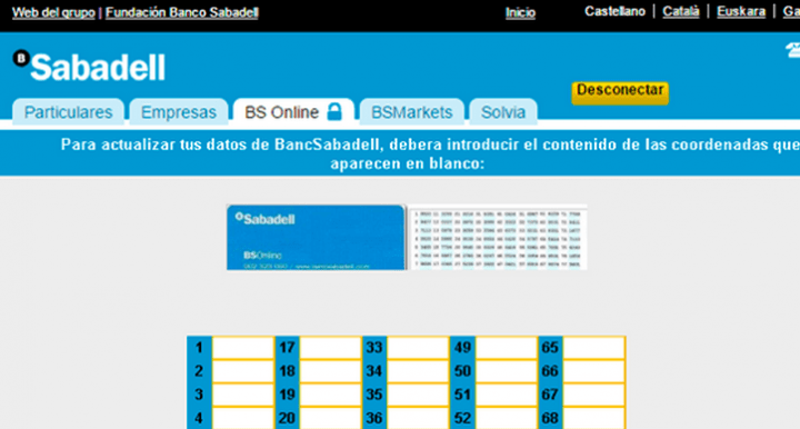 Cuidado con las falsas webs de Banco Sabadell