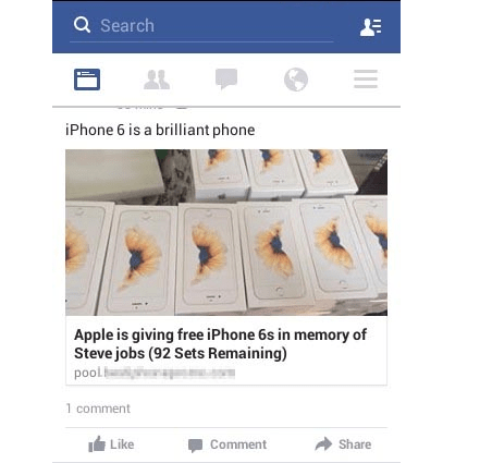 Imagen - Una estafa en Facebook promete regalar un iPhone 6 en memoria de Steve Jobs
