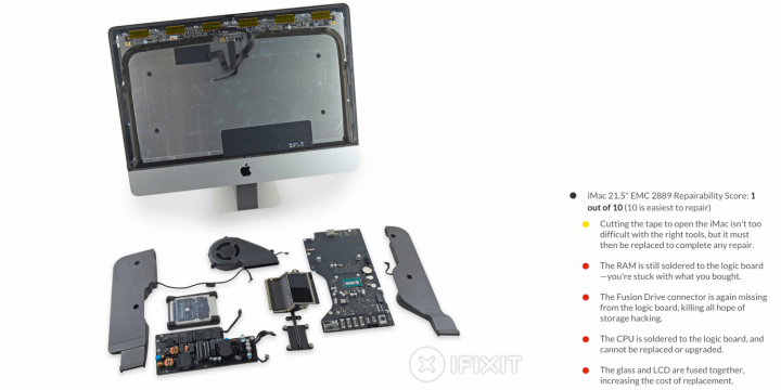 Imagen - El iMac 4K es complicado de reparar o ampliar