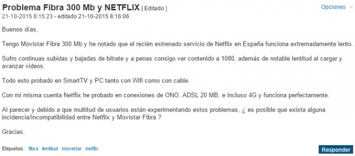 Imagen - Netflix sufre problemas en algunas conexiones de Movistar