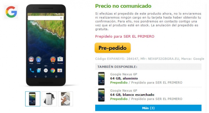 Imagen - 5 sitios para comprar el Nexus 6P en España