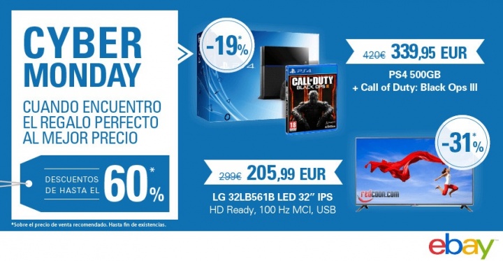 Cyber Monday en eBay: ofertas de hasta el 60% de descuento