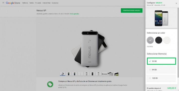 Imagen - Compra ya el Nexus 6P en Google Play Store desde España