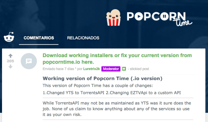 Imagen - Popcorn Time vuelve: no ha sido cerrado