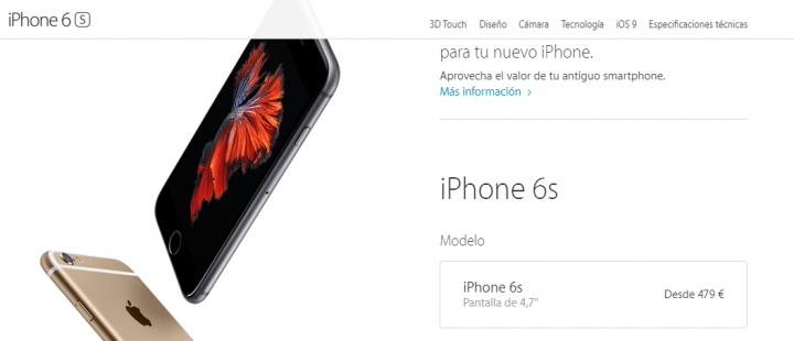 Imagen - Apple rebaja casi a la mitad el iPhone 6s hasta fin de año