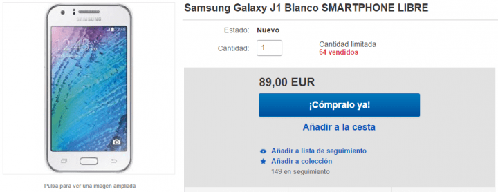 Imagen - 7 webs dónde comprar el Samsung Galaxy J1