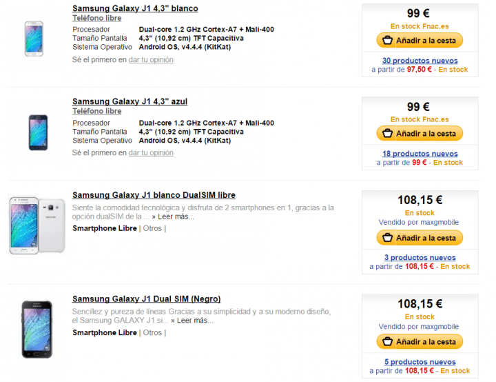 Imagen - 7 webs dónde comprar el Samsung Galaxy J1