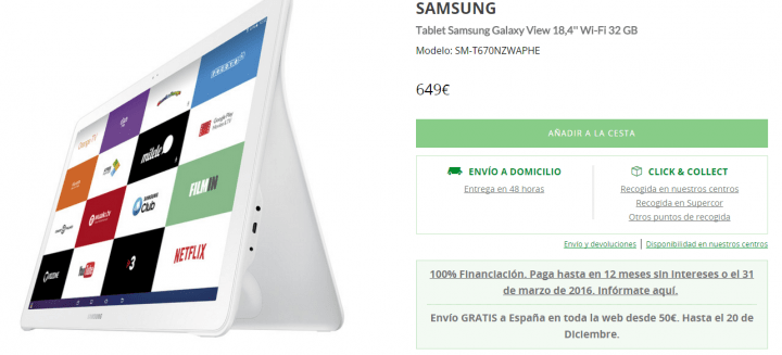 Imagen - Dónde comprar la Samsung Galaxy View