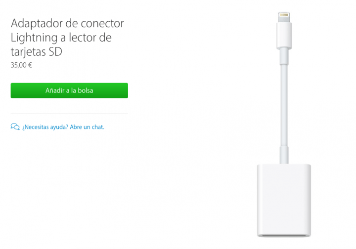 Imagen - Apple lanza el Adaptador de conector Lightning a lector de tarjetas SD para iPad