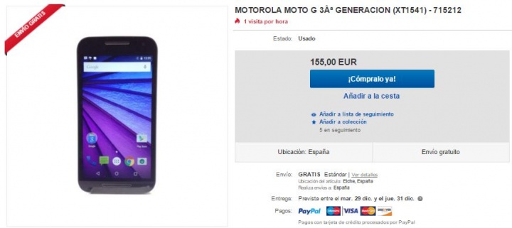 Imagen - Dónde comprar el Motorola Moto G 2015 más barato