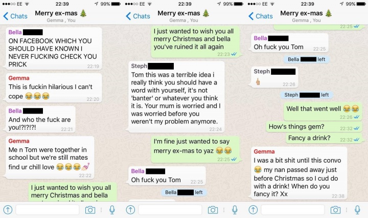 Imagen - Felicita la Navidad a todas su exnovias en un grupo de WhatsApp y se vuelve viral