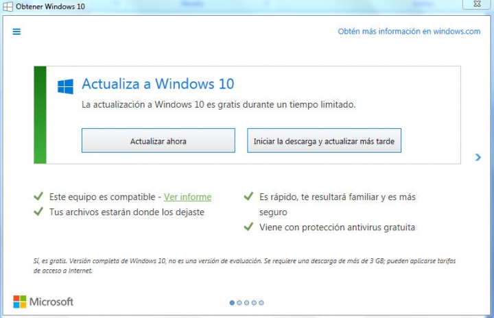 Imagen - Microsoft no obligará a actualizar a Windows 10