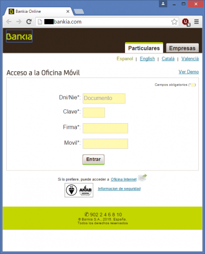 Imagen - Un SMS intenta robarte tu cuenta de Bankia