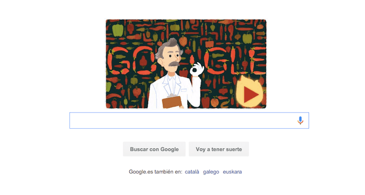 Comprueba la escala de pimientos picantes con el Doodle de Wilbur Scoville