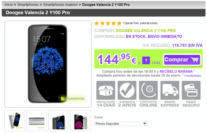 Imagen - 5 sitios dónde comprar el Doogee Valencia 2 Y100 Pro