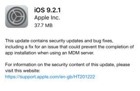 Imagen - Descarga iOS 9.2.1: corrección de errores y estabilidad antes de la 9.3