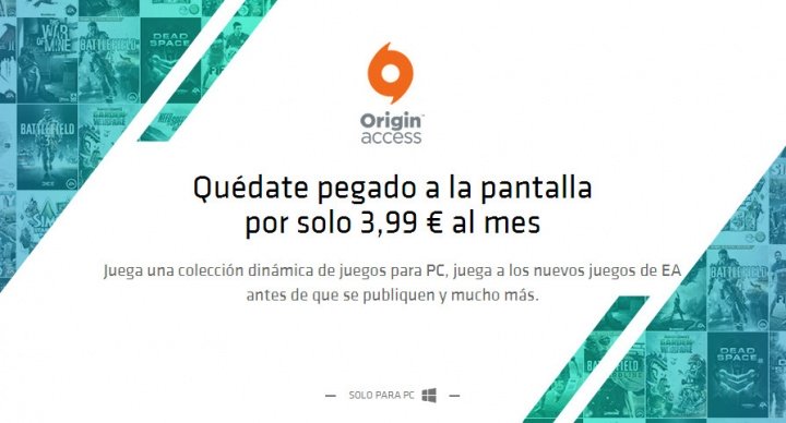 Origin Access, tarifa plana de videojuegos para PC por 3,99 euros al mes