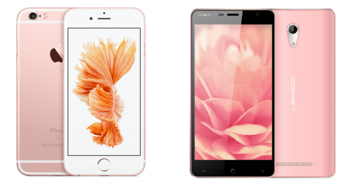 5 smartphones de color rosa