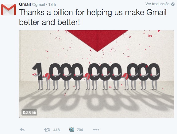 Imagen - Gmail supera los 1.000 millones de usuarios