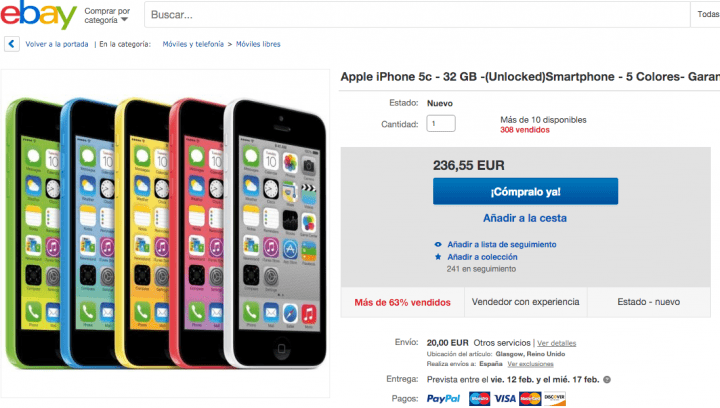 Imagen - Oferta: iPhone 5c por 236 euros