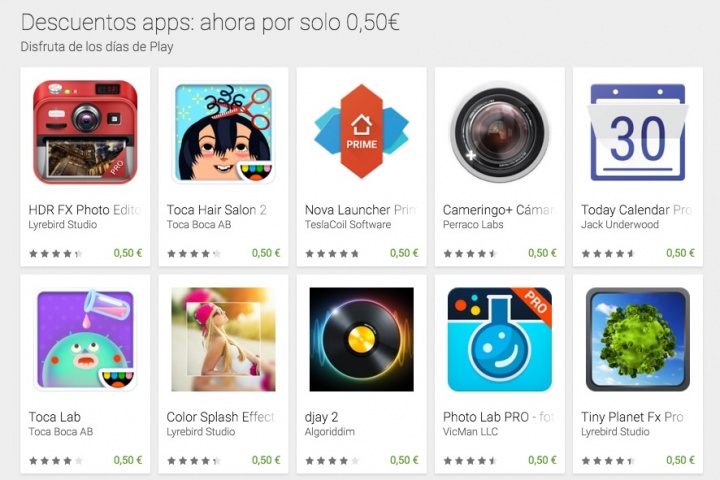 Imagen - Google Play en oferta: juegos y apps a 50 céntimos