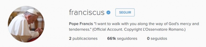 Imagen - El Papa Francisco llega a Instagram