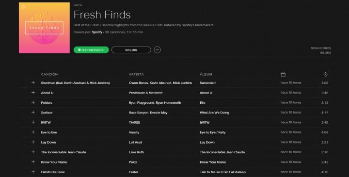 Imagen - Fresh Finds, las listas de Spotify para descubrir nueva música