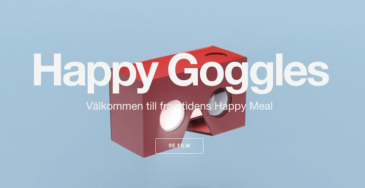 Happy Goggles, las gafas de realidad virtual de McDonald’s