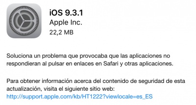 Imagen - iOS 9.3.1 ya soluciona los problemas con los enlaces